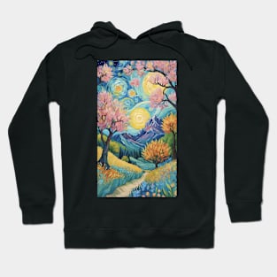 Starry Night Symphony: Van Gogh-Inspired Landscape Hoodie